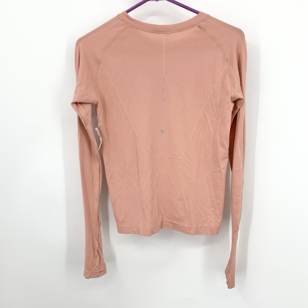 Old Navy Active Women Size Medium Shirt Long Sleeve Top Pink Seamless Go Dry - Picture 3 of 6